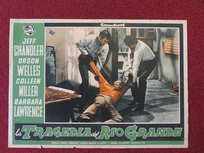 LA TRAGEDIA DEL RIO GRANDE / MAN IN THE SHADOW - A ITALIAN FOTOBUSTA POSTER 1957 Movie posters