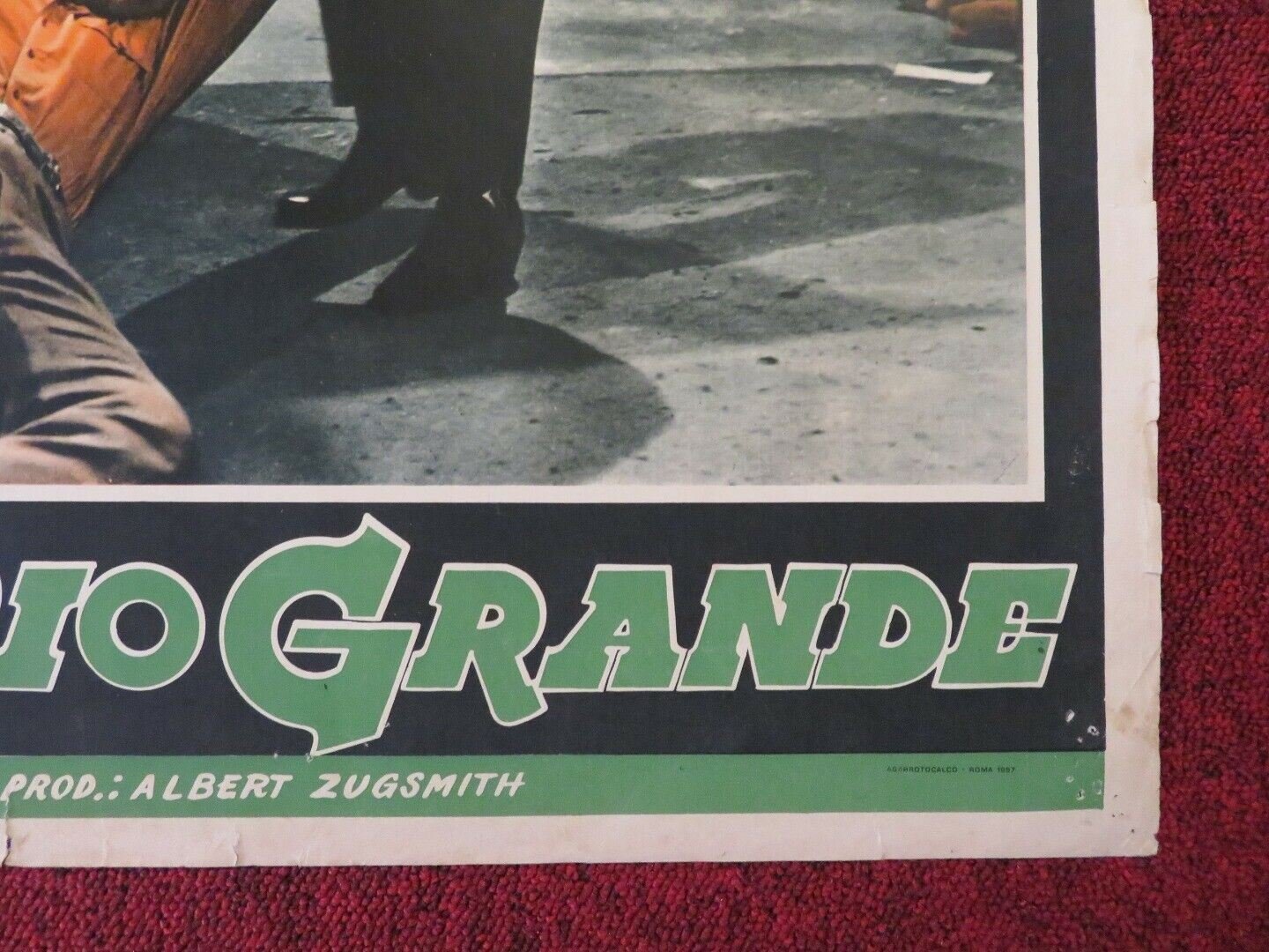 LA TRAGEDIA DEL RIO GRANDE / MAN IN THE SHADOW - A ITALIAN FOTOBUSTA POSTER 1957 Movie posters