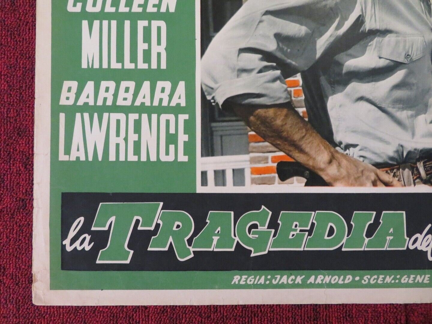 LA TRAGEDIA DEL RIO GRANDE / MAN IN THE SHADOW - B ITALIAN FOTOBUSTA POSTER 1957 Movie posters