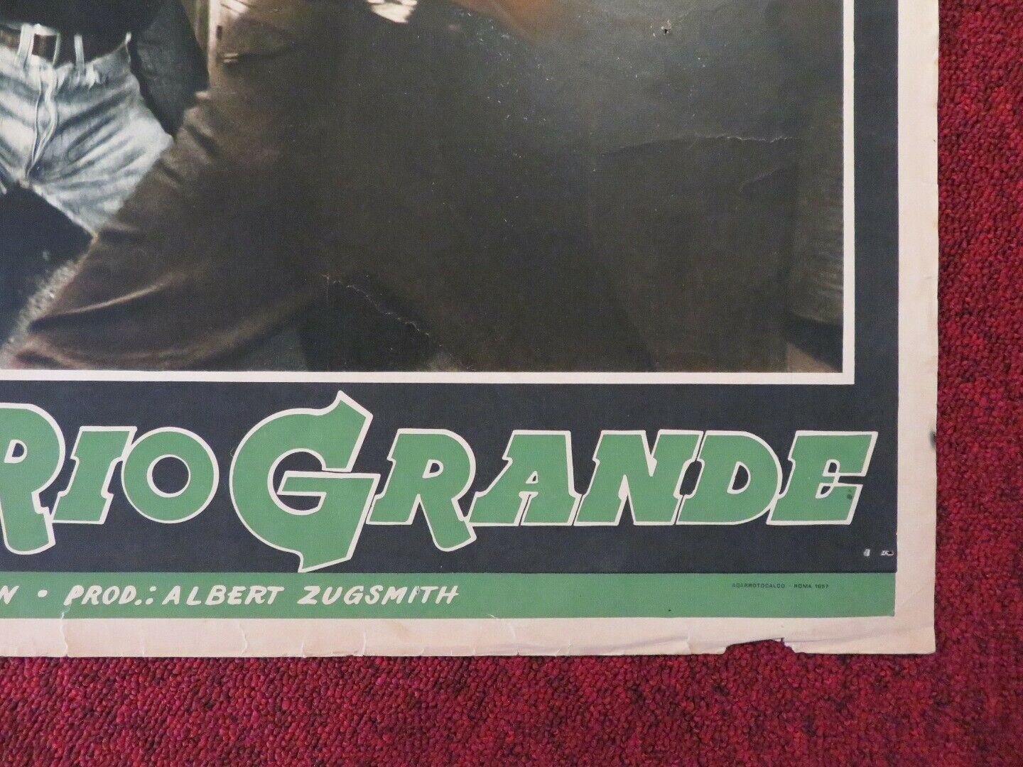 LA TRAGEDIA DEL RIO GRANDE / MAN IN THE SHADOW - C ITALIAN FOTOBUSTA POSTER 1957 Movie posters