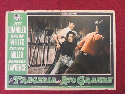 LA TRAGEDIA DEL RIO GRANDE / MAN IN THE SHADOW - C ITALIAN FOTOBUSTA POSTER 1957 Movie posters