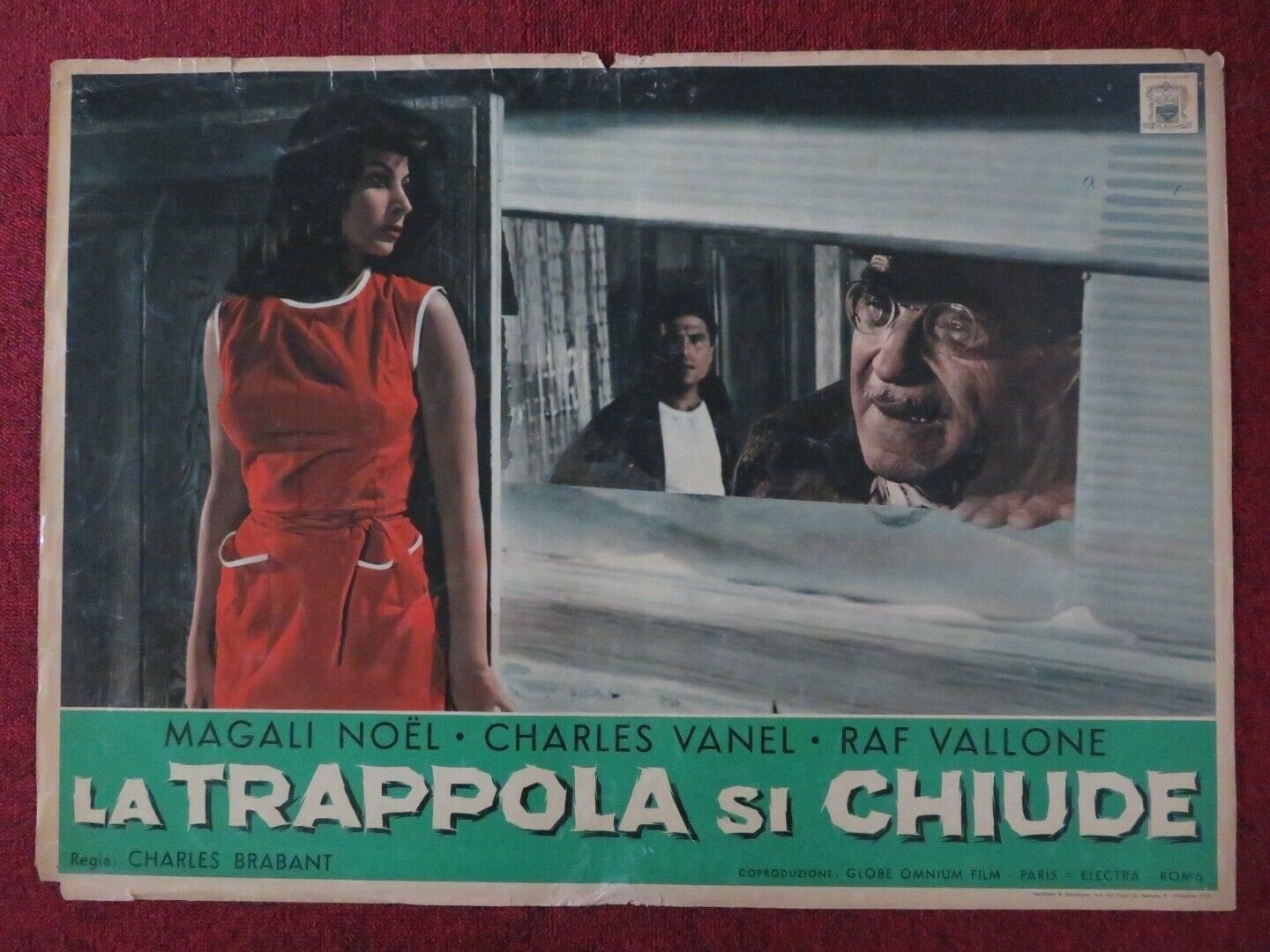 LA TRAPPOLA SI CHIUDE / NO ESCAPE ITALIAN FOTOBUSTA POSTER RAF VALLONE 1958 - Rendezvous Cinema