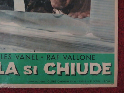 LA TRAPPOLA SI CHIUDE / NO ESCAPE ITALIAN FOTOBUSTA POSTER RAF VALLONE 1958 - Rendezvous Cinema