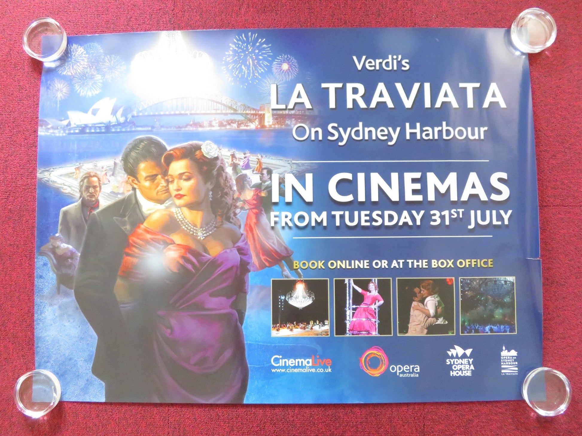LA TRAVIATA ON SYDNEY HARBOUR UK QUAD ROLLED POSTER EMMA MATTHEWS 2012 Rendezvous Cinema Movie posters