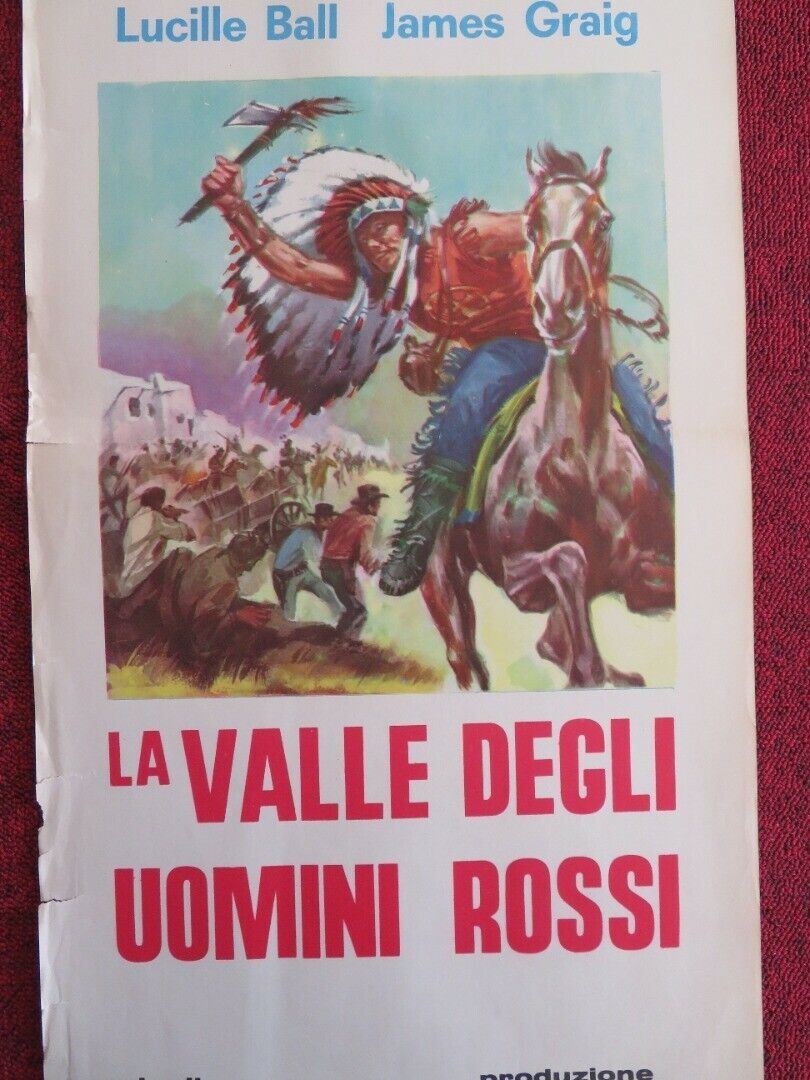 LA VALLE DEGLI UOMINI ROSSI ITALIAN LOCANDINA (27.5"x13") POSTER 1942 Movie posters
