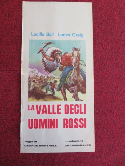 LA VALLE DEGLI UOMINI ROSSI ITALIAN LOCANDINA (27.5"x13") POSTER 1942 Movie posters