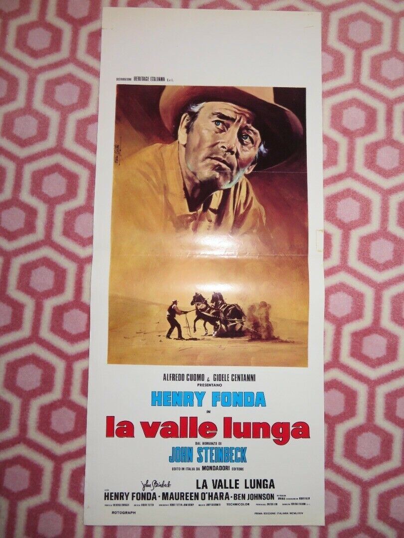 LA VALLE LUNGA ITALIAN LOCANDINA (27.5"x12") POSTER HENRY FONDA STEINBECK 1973 - Rendezvous Cinema