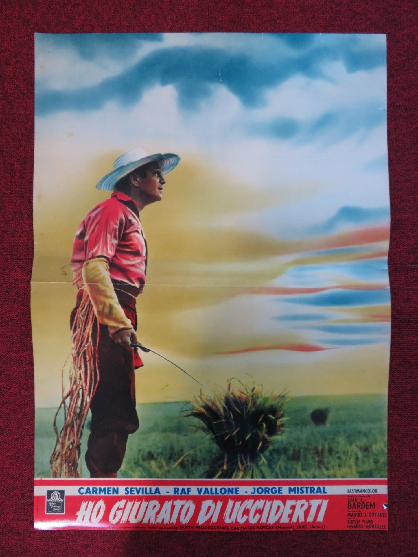 LA VENGANZA - A ITALIAN FOTOBUSTA POSTER CARMAN SEVILLA RAF VALLONE 1958 Rendezvous Cinema Movie posters