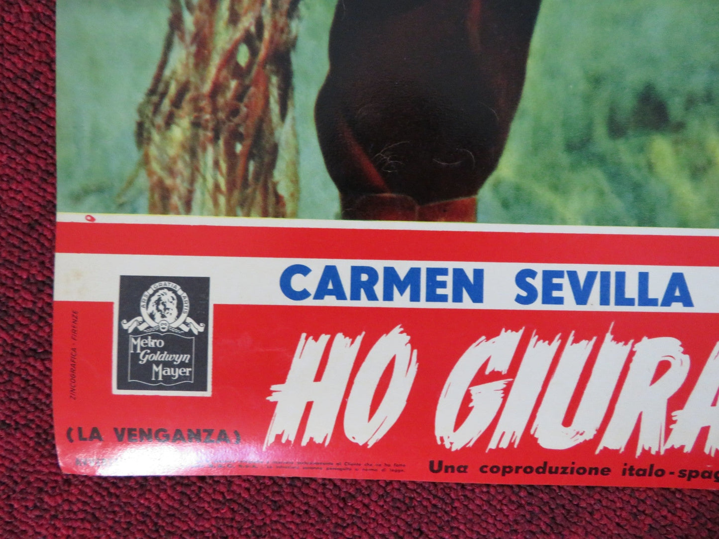 LA VENGANZA - A ITALIAN FOTOBUSTA POSTER CARMAN SEVILLA RAF VALLONE 1958 Rendezvous Cinema Movie posters