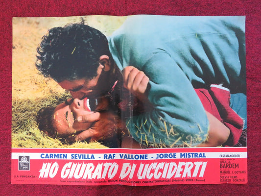 LA VENGANZA - B ITALIAN FOTOBUSTA POSTER CARMAN SEVILLA RAF VALLONE 1958 Rendezvous Cinema Movie posters