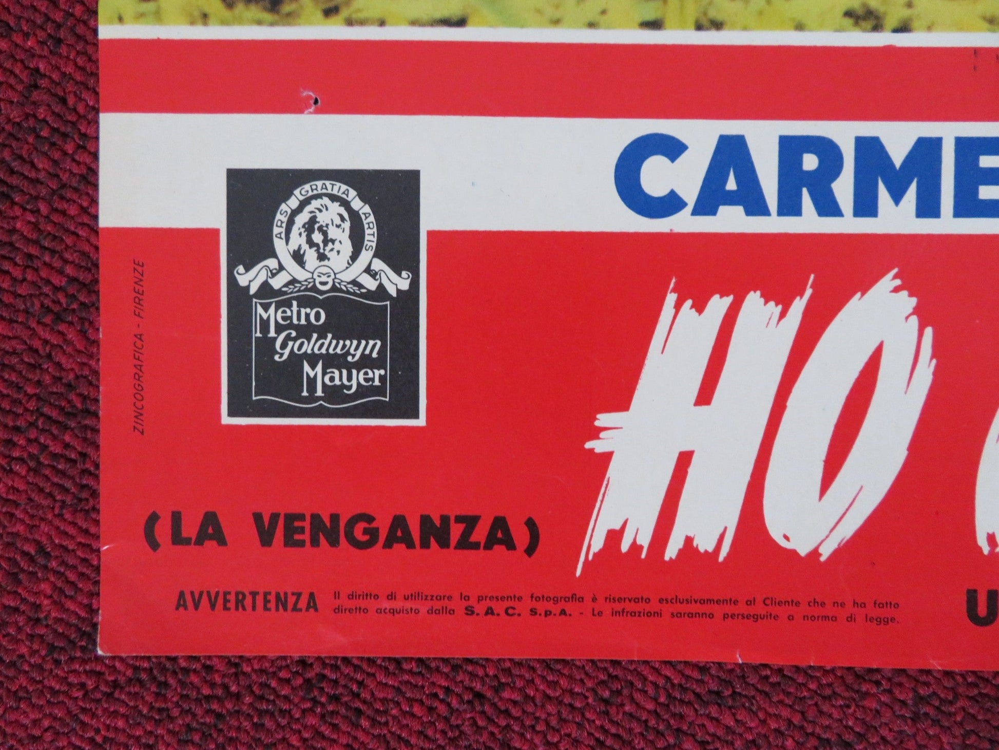 LA VENGANZA - B ITALIAN FOTOBUSTA POSTER CARMAN SEVILLA RAF VALLONE 1958 Rendezvous Cinema Movie posters