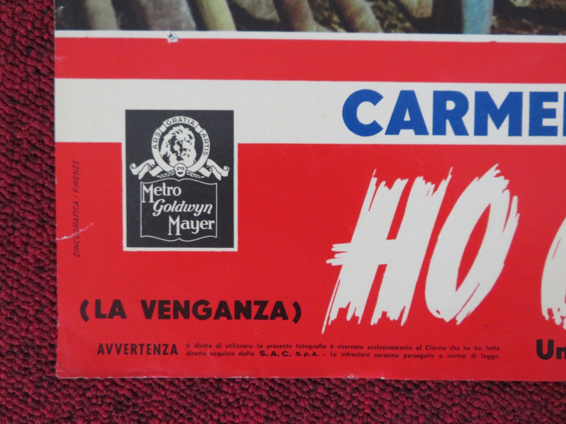 LA VENGANZA - C ITALIAN FOTOBUSTA POSTER CARMAN SEVILLA RAF VALLONE 1958 Rendezvous Cinema Movie posters