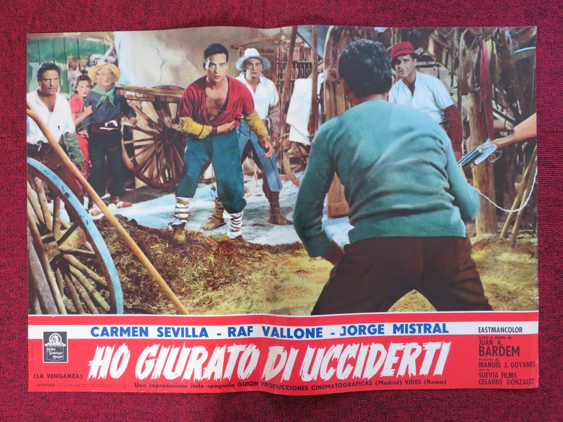 LA VENGANZA - C ITALIAN FOTOBUSTA POSTER CARMAN SEVILLA RAF VALLONE 1958 Rendezvous Cinema Movie posters