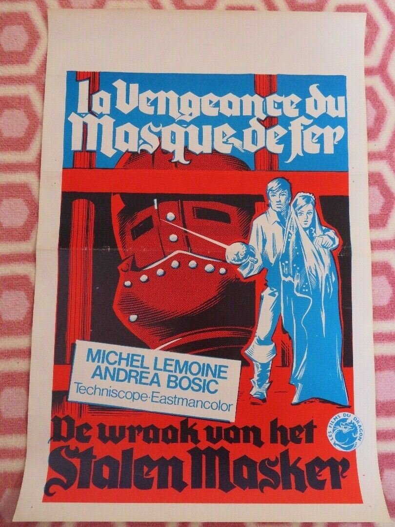 LA VENGEANCE DU MASQUE DE FER BELGIUM (21"x 14") POSTER MICHEL LEMOINE 1961 Movie posters