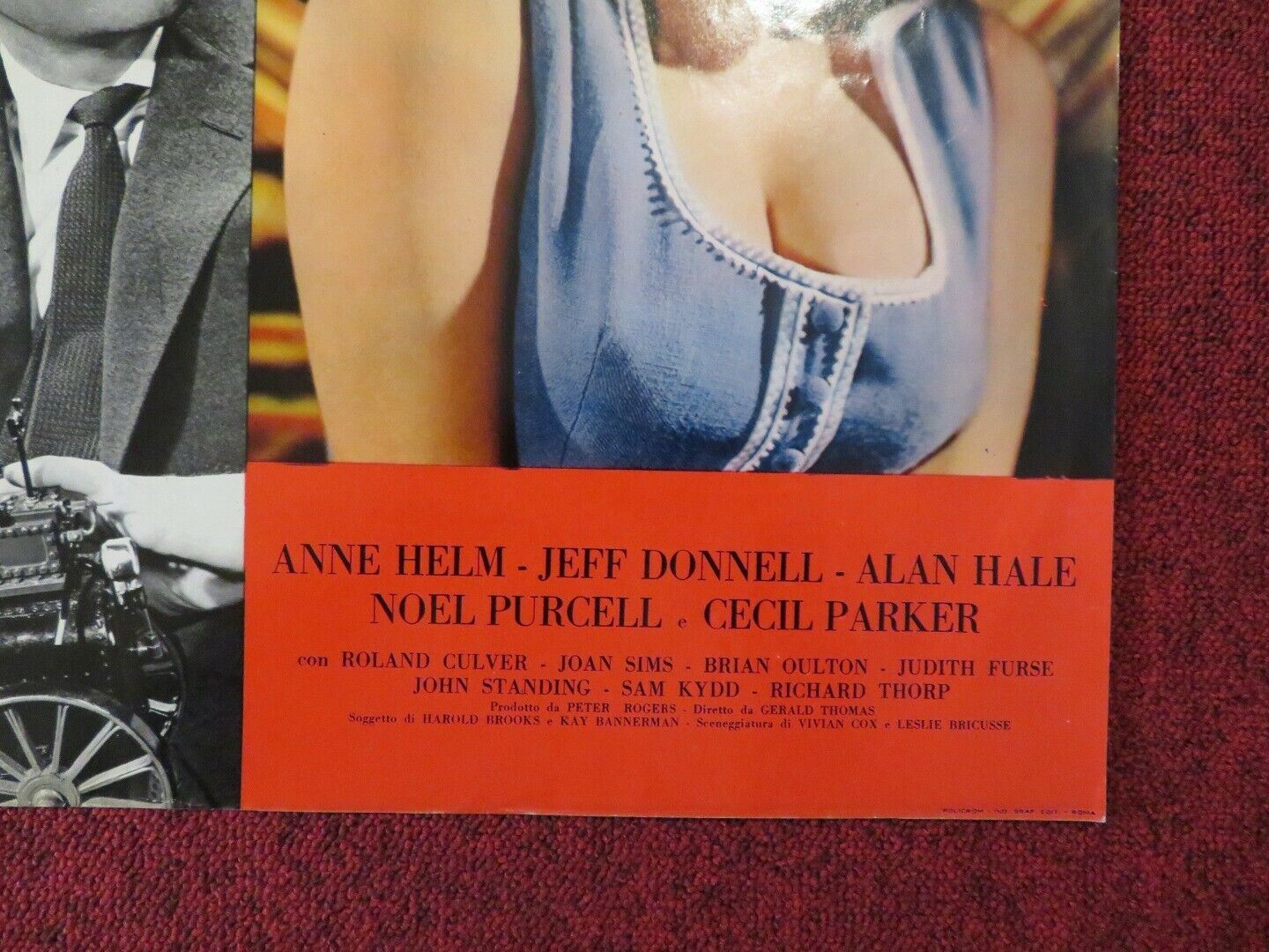 LA VERGINE DI FERRO / THE SWINGING MAIDEN ITALIAN FOTOBUSTA POSTER MICHAEL CRAIG Movie posters