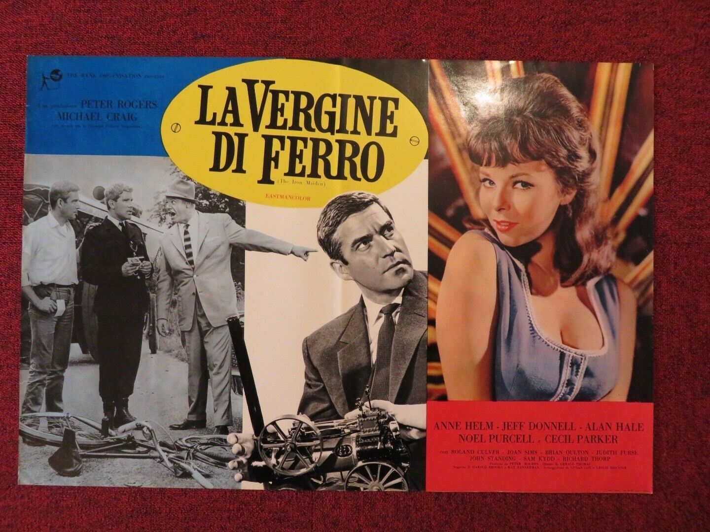 LA VERGINE DI FERRO / THE SWINGING MAIDEN ITALIAN FOTOBUSTA POSTER MICHAEL CRAIG Movie posters