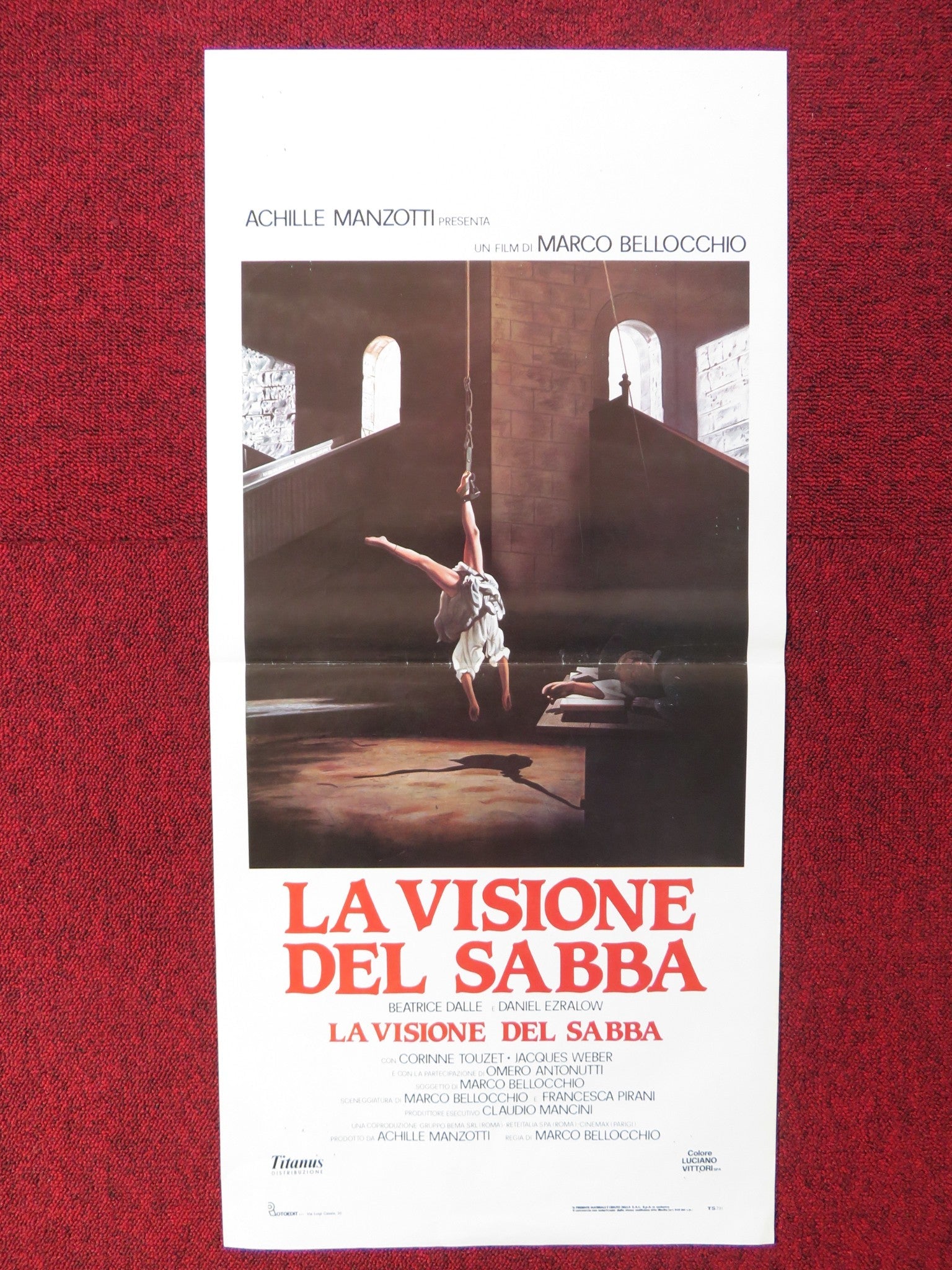 LA VISIONE DEL SABBA ITALIAN LOCANDINA POSTER BEATRICE DALLE DANIEL EZRALOW 1988 Rendezvous Cinema Movie posters