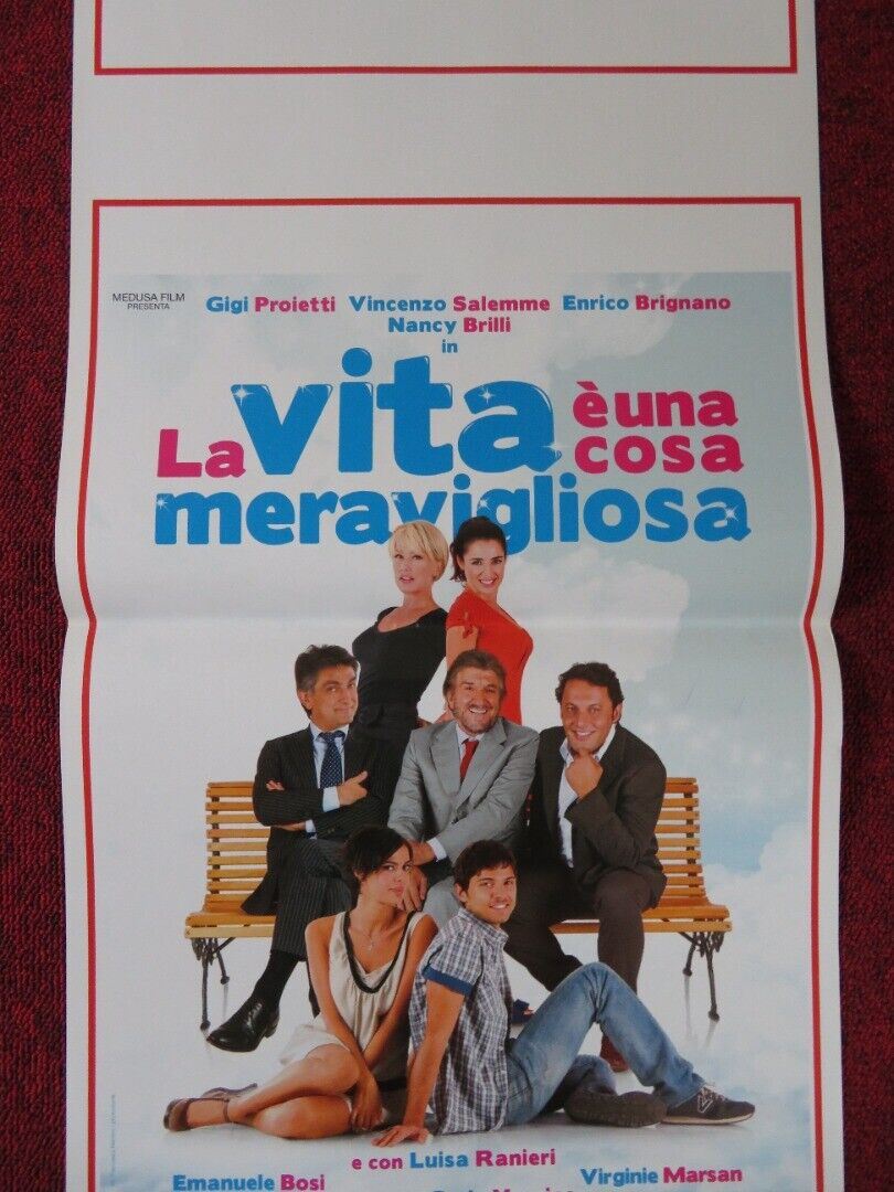 LA VITA E UNA COSA MERAVIGLIOSA ITALIAN LOCANDINA (27.5"x12.5") POSTER 2010 Movie posters