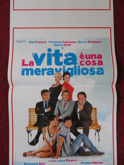 LA VITA E UNA COSA MERAVIGLIOSA ITALIAN LOCANDINA (27.5"x12.5") POSTER 2010 Movie posters