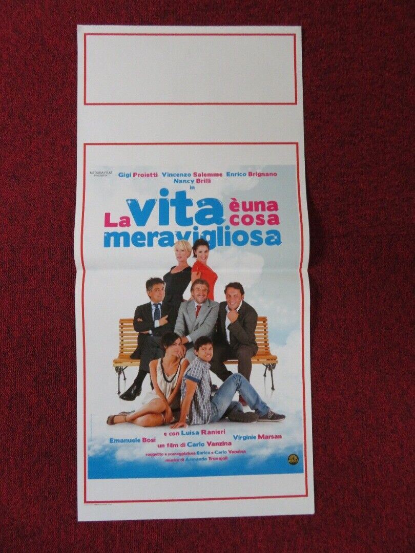 LA VITA E UNA COSA MERAVIGLIOSA ITALIAN LOCANDINA (27.5"x12.5") POSTER 2010 Movie posters
