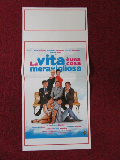 LA VITA E UNA COSA MERAVIGLIOSA ITALIAN LOCANDINA (27.5"x12.5") POSTER 2010 Movie posters