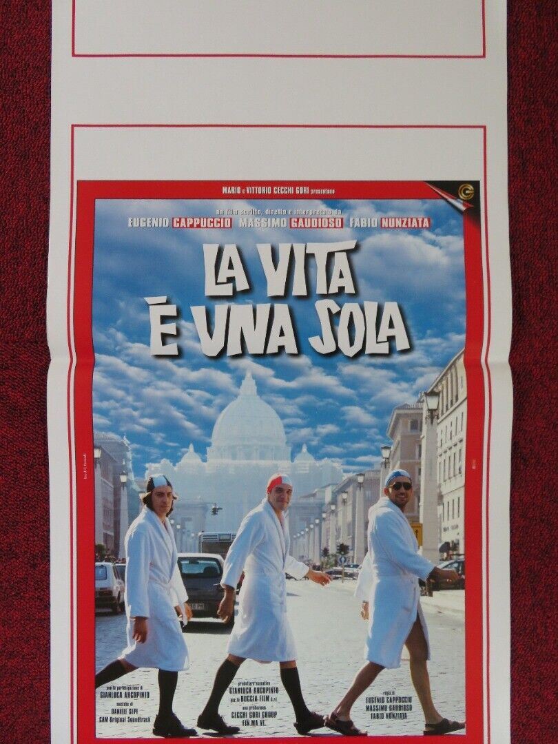 LA VITA E UNA SOLA ITALIAN LOCANDINA (27.5"x13") POSTER MASSIMO GAUDIOSO 1999 Movie posters