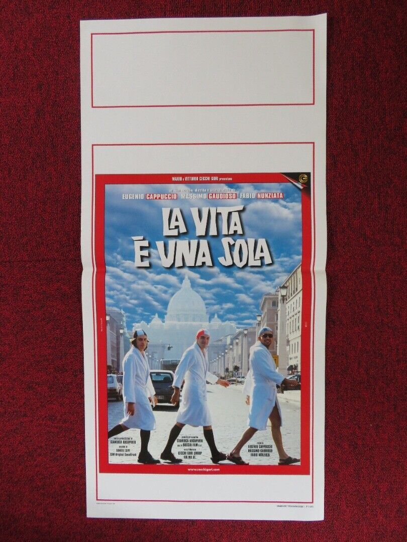 LA VITA E UNA SOLA ITALIAN LOCANDINA (27.5"x13") POSTER MASSIMO GAUDIOSO 1999 Movie posters