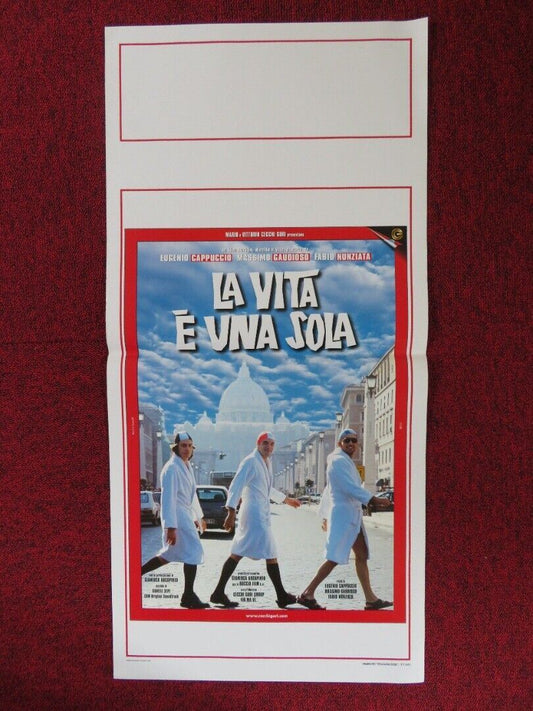 LA VITA E UNA SOLA ITALIAN LOCANDINA (27.5"x13") POSTER MASSIMO GAUDIOSO 1999 Movie posters