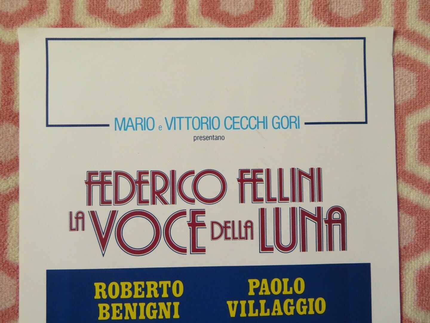 LA VOCE DELLA LUNA ITALIAN LOCANDINA (27.5"x13") POSTER ROBERT BENIGNI 1990 Movie posters