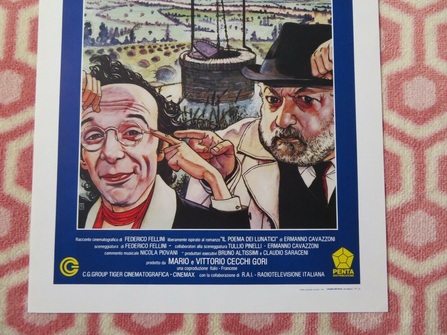 LA VOCE DELLA LUNA ITALIAN LOCANDINA (27.5"x13") POSTER ROBERT BENIGNI 1990 Movie posters