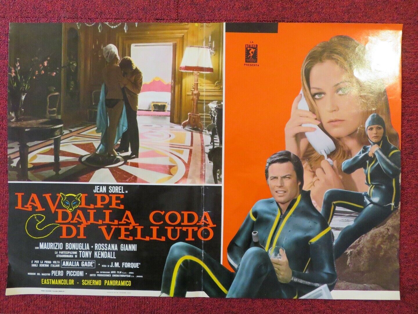 LA VOLPE DALLA CODA DI VELLUTO - C ITALIAN FOTOBUSTA POSTER JEAN SOREL Movie posters