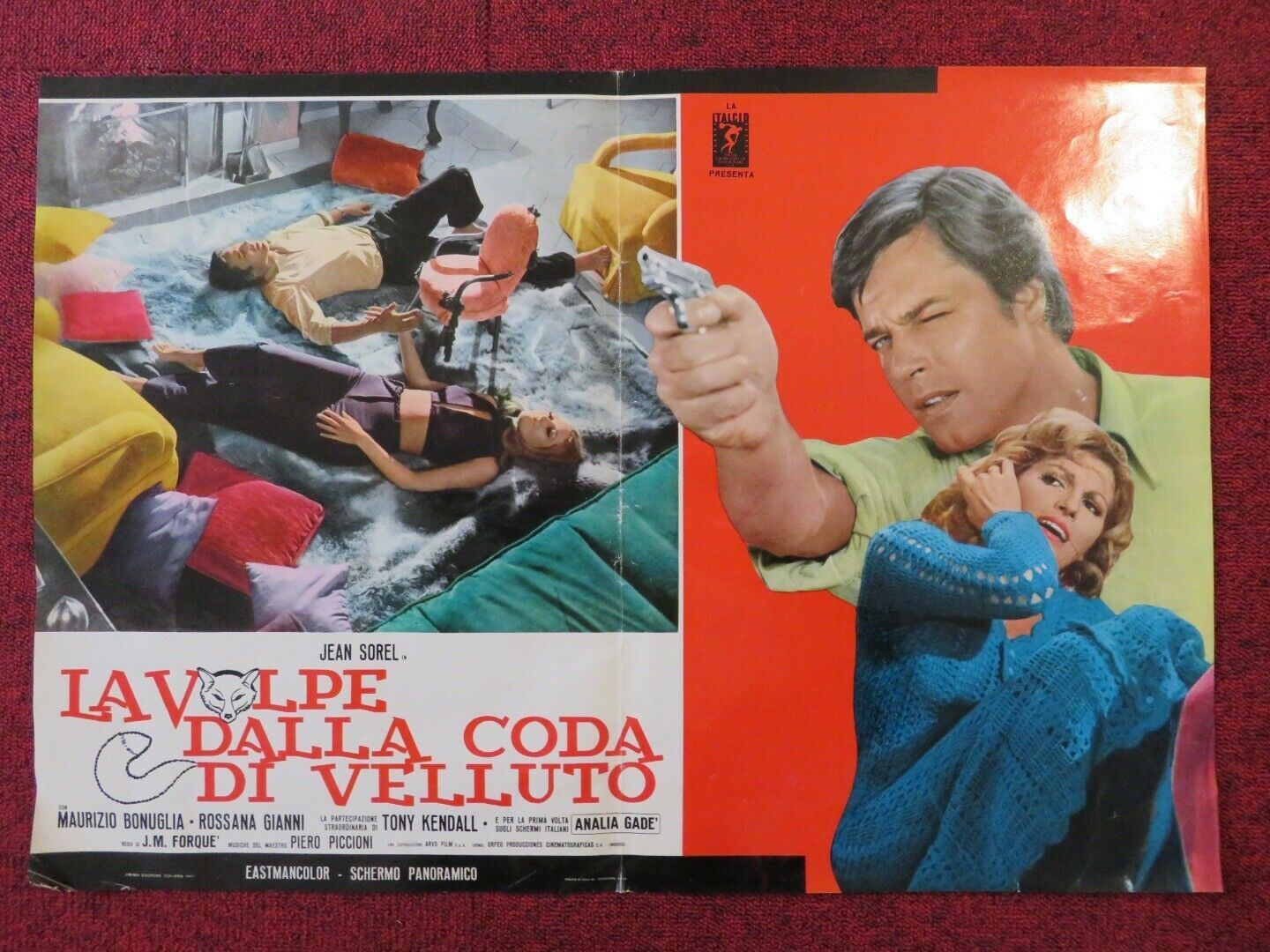 LA VOLPE DALLA CODA DI VELLUTO - D ITALIAN FOTOBUSTA POSTER JEAN SOREL - Rendezvous Cinema