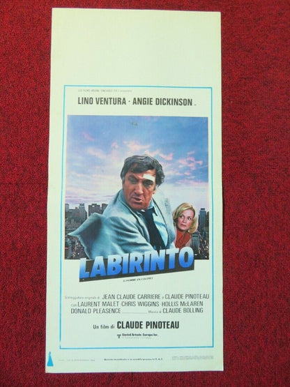 LABIRINTO/ L'homme en colère ITALIAN LOCANDINA (27.5"x13") POSTER L VENTURA 1979 Movie posters
