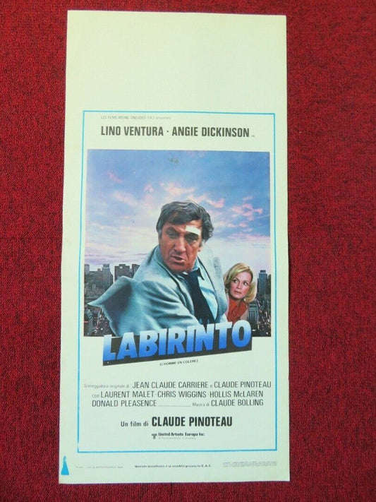 LABIRINTO/ L'homme en colère ITALIAN LOCANDINA (27.5"x13") POSTER L VENTURA 1979 Movie posters
