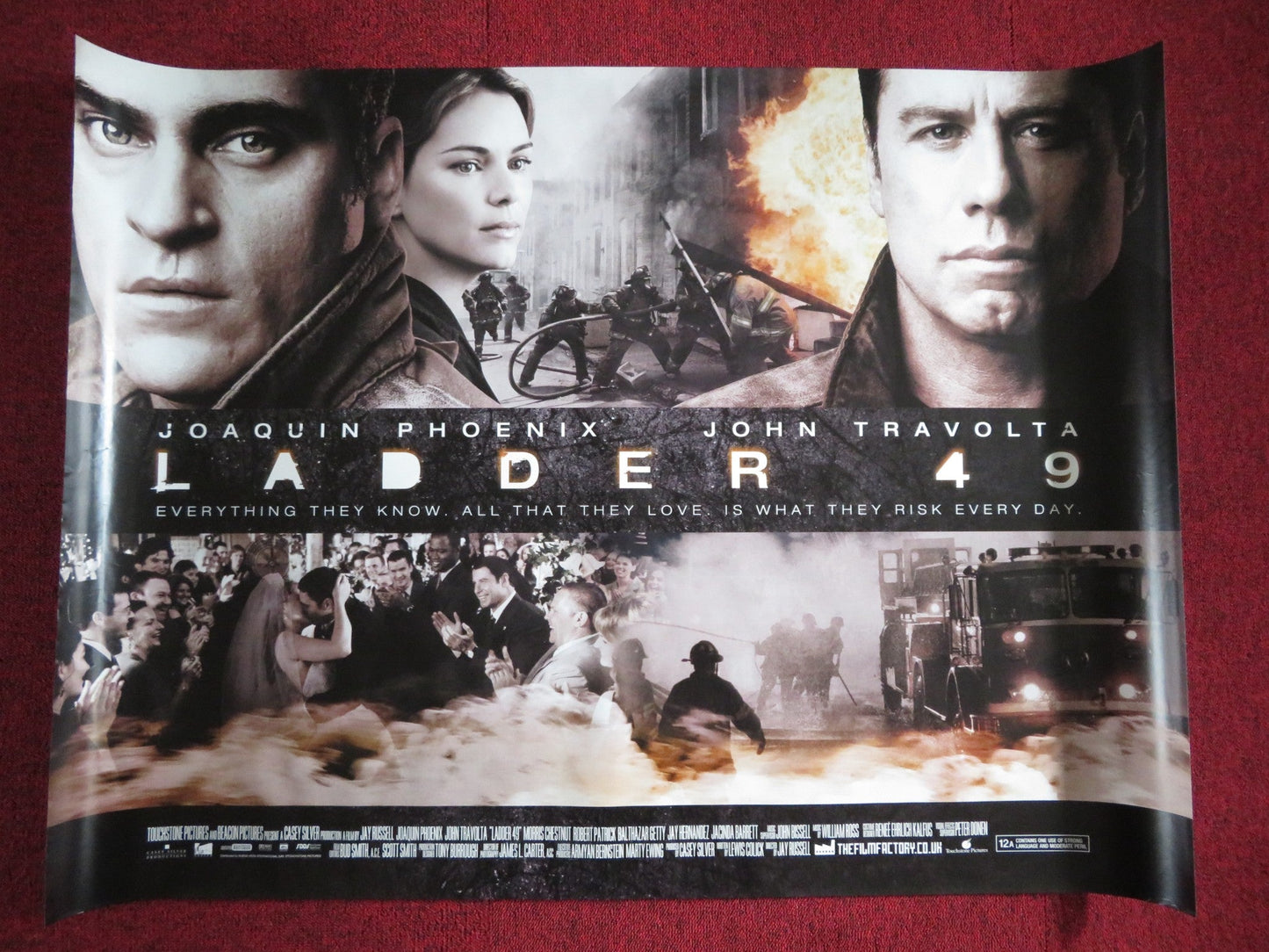 LADDER 49 UK QUAD (30"x 40") ROLLED POSTER JOAQUIN PHOENIX JOHN TRAVOLTA 2004 Rendezvous Cinema Movie posters