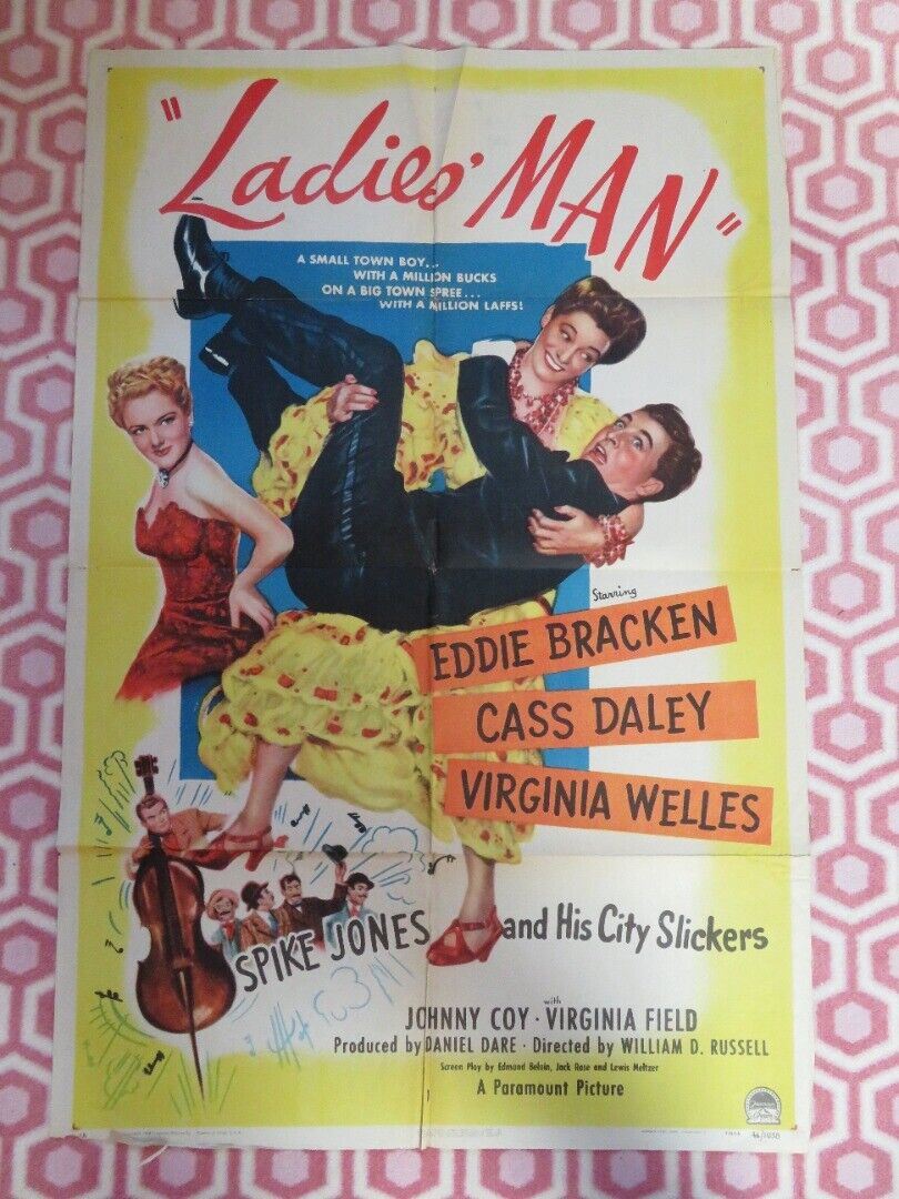 LADIES' MAN FOLDED US ONE SHEET POSTER EDDIE BRACKEN CASS DAILEY 1947 - Rendezvous Cinema