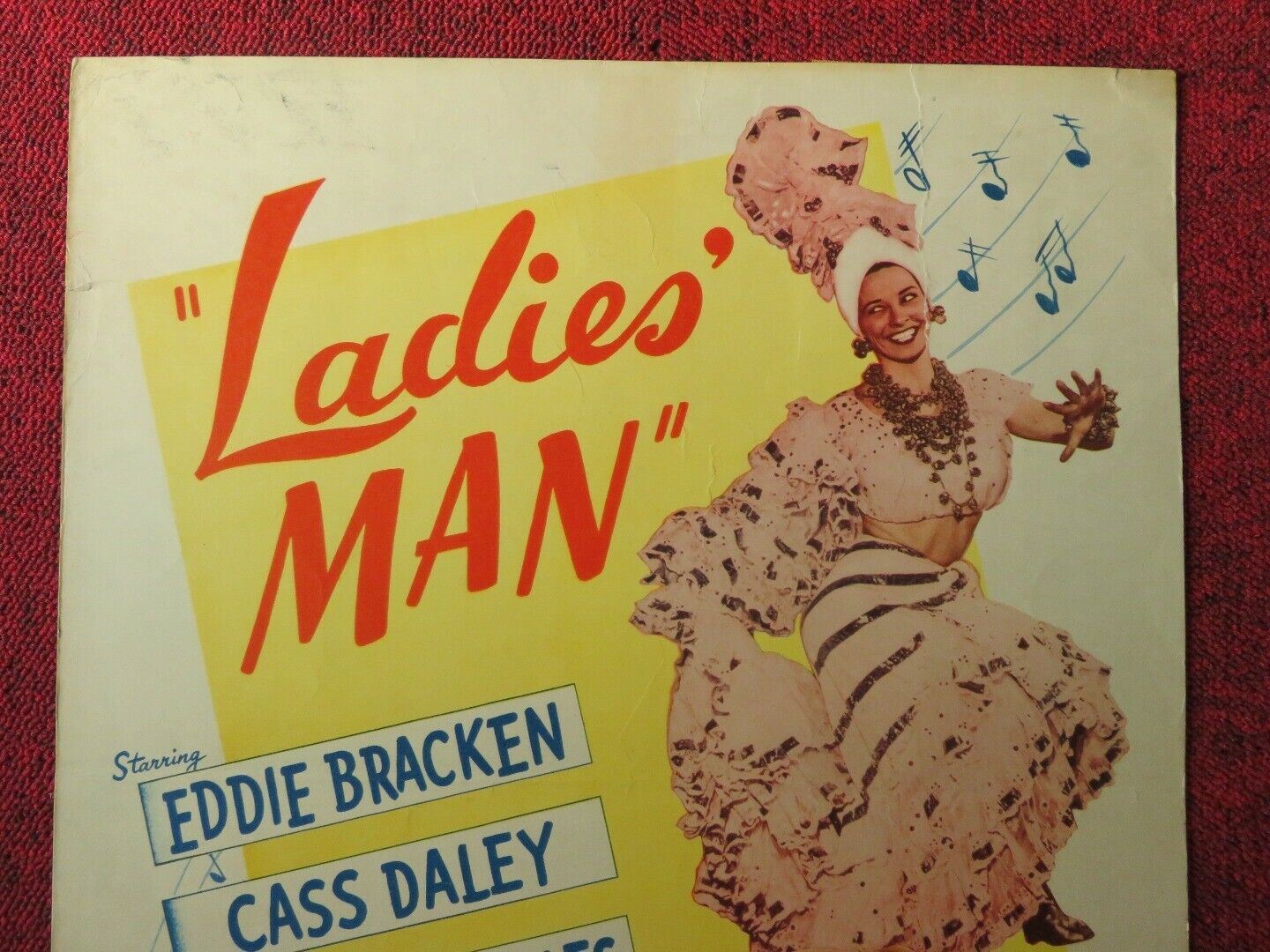 LADIES' MAN US INSERT (14"x 36") POSTER EDDIE BRACKEN CASS DALEY 1947 Movie posters