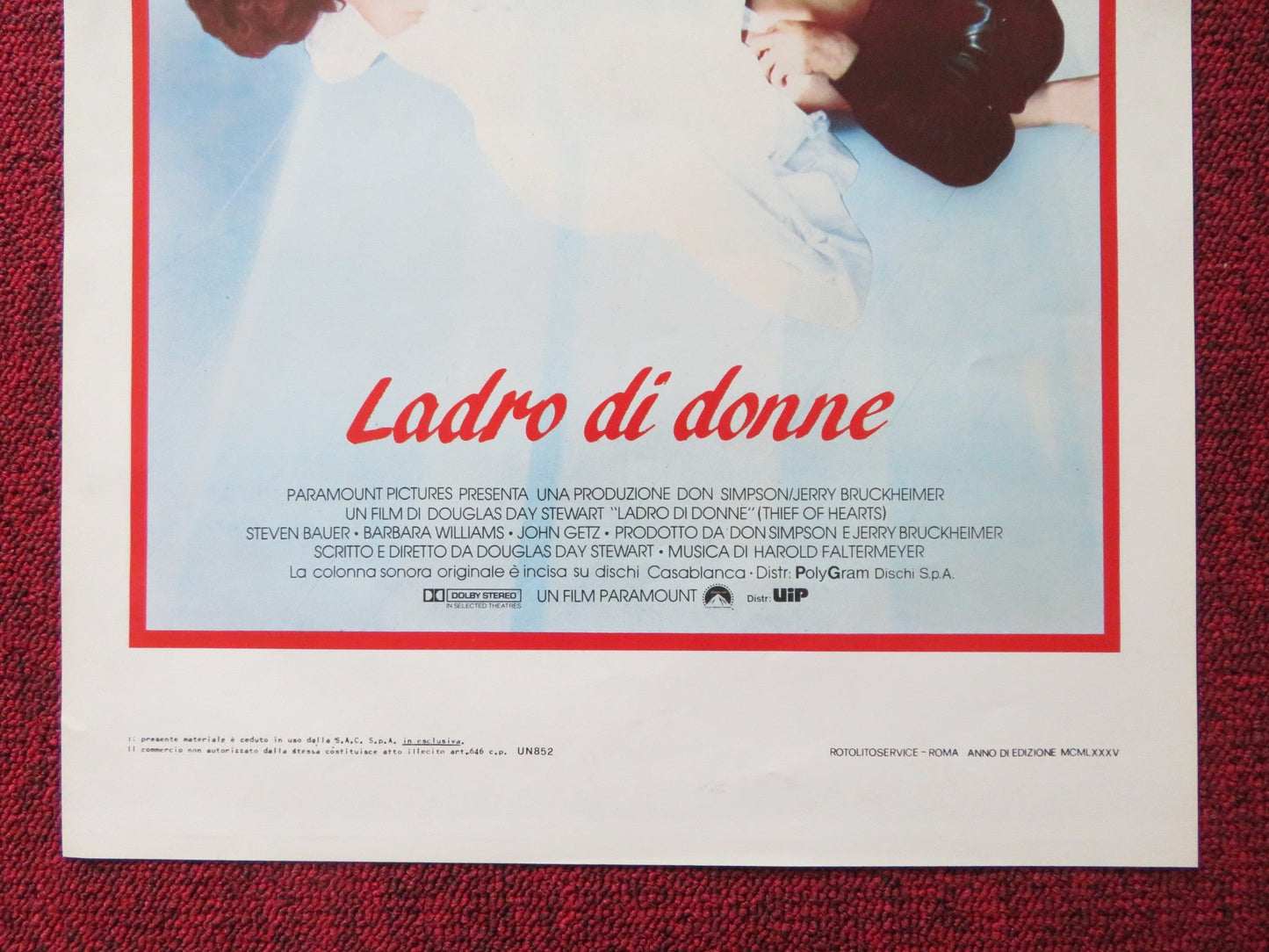 LADRO DI DONNE ITALIAN LOCANDINA POSTER STEVEN BAUER BARBARA WILLIAMS 1985 Rendezvous Cinema Movie posters