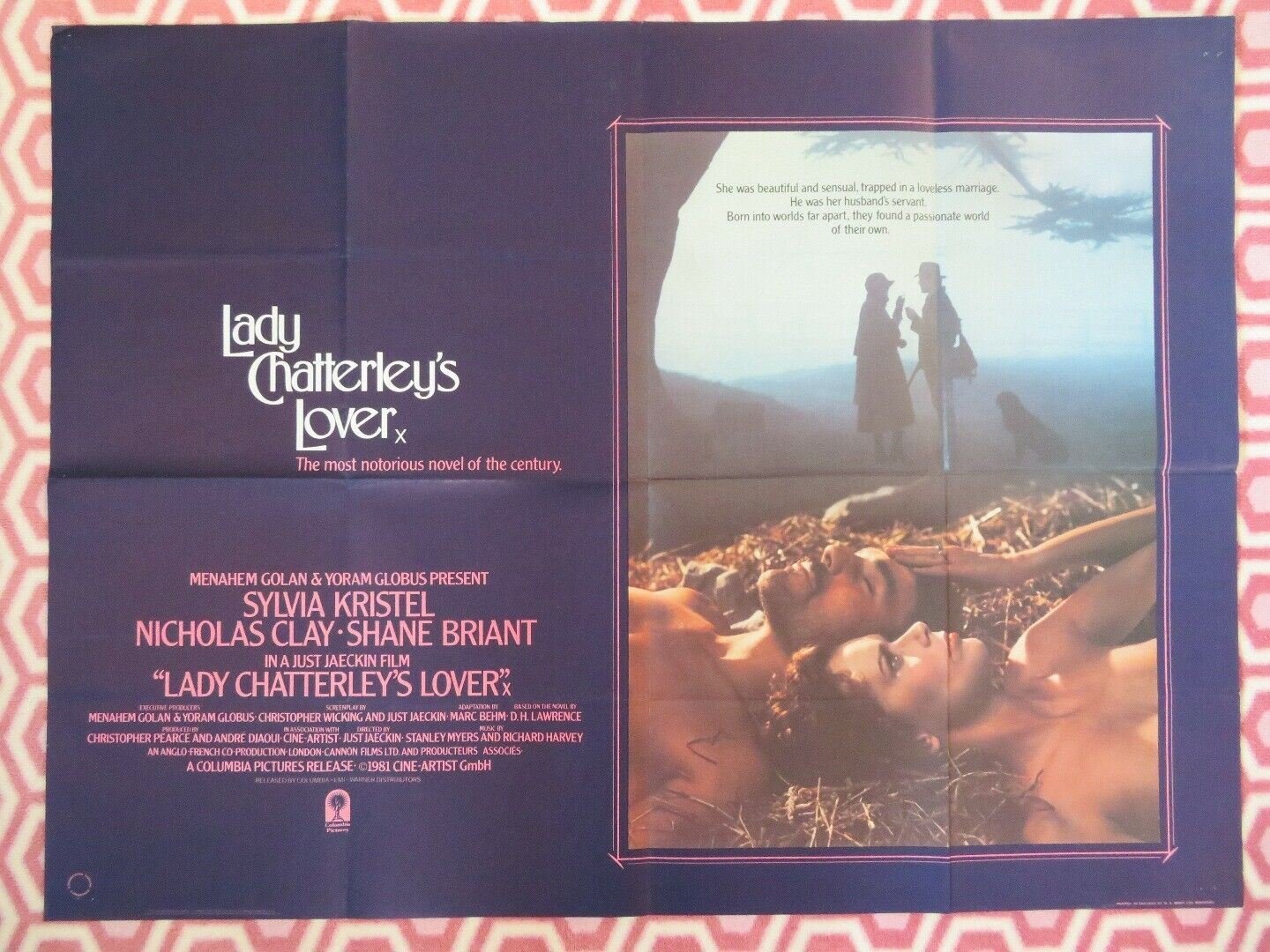 LADY CHATTERLEY'S LOVER BRITISH QUAD (30"x 40") POSTER SYLVIA KRISTEL 1981 Movie posters