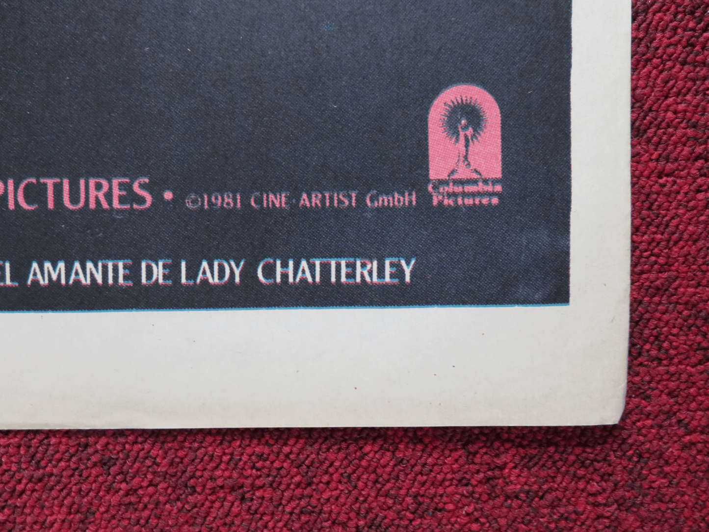 LADY CHATTERLEY'S LOVER FOLDED ARGENTINA ONE SHEET POSTER SYLVIA KRISTEL 1981 Rendezvous Cinema Movie posters
