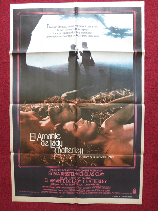 LADY CHATTERLEY'S LOVER FOLDED ARGENTINA ONE SHEET POSTER SYLVIA KRISTEL 1981 Rendezvous Cinema Movie posters