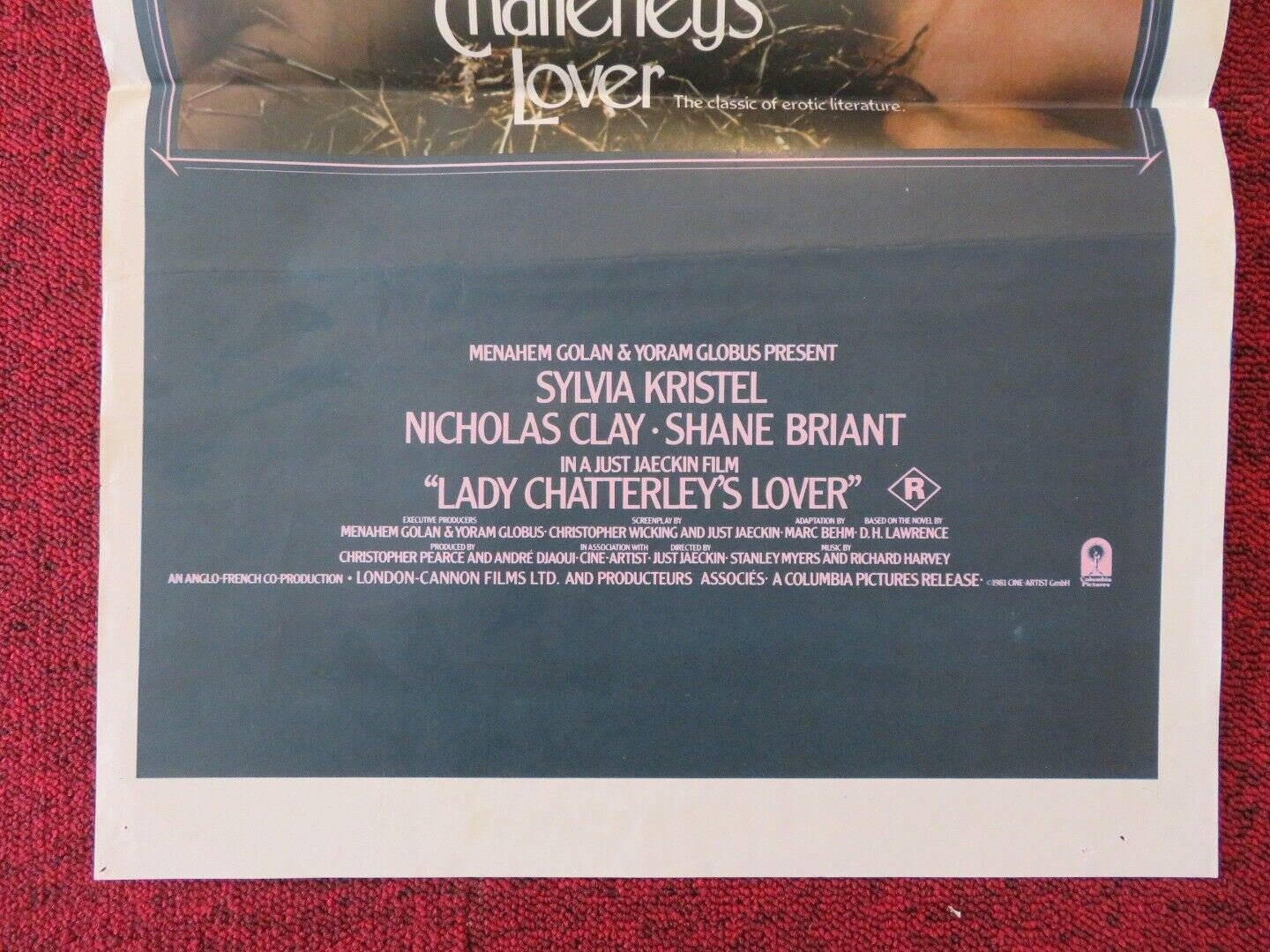 LADY CHATTERLEY'S LOVER FOLDED AUSTRALIAN DAYBILL POSTER Sylvia Kristel 1981 Movie posters