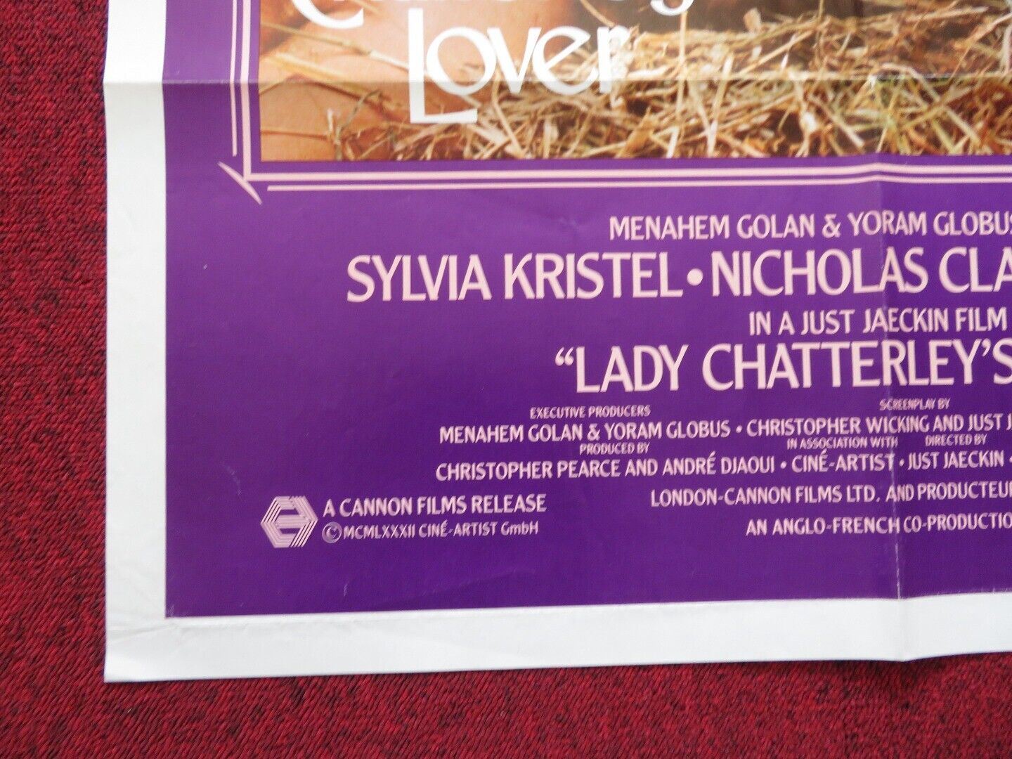 LADY CHATTERLEY'S LOVER FOLDED US ONE SHEET POSTER SYLVIA KRISTEL N. CLAY 1981 Movie posters