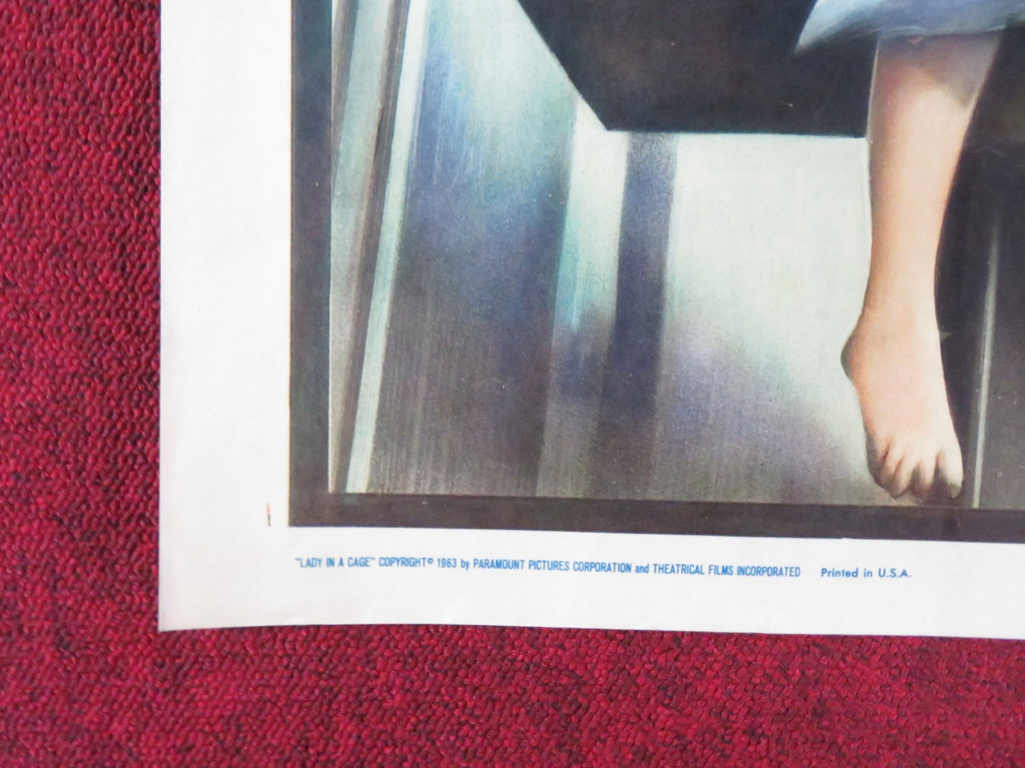 LADY IN A CAGE HALF SHEET (22"x 28") POSTER OLIVIA DE HAVILLAND JAMES CAAN 1964 Rendezvous Cinema Movie posters