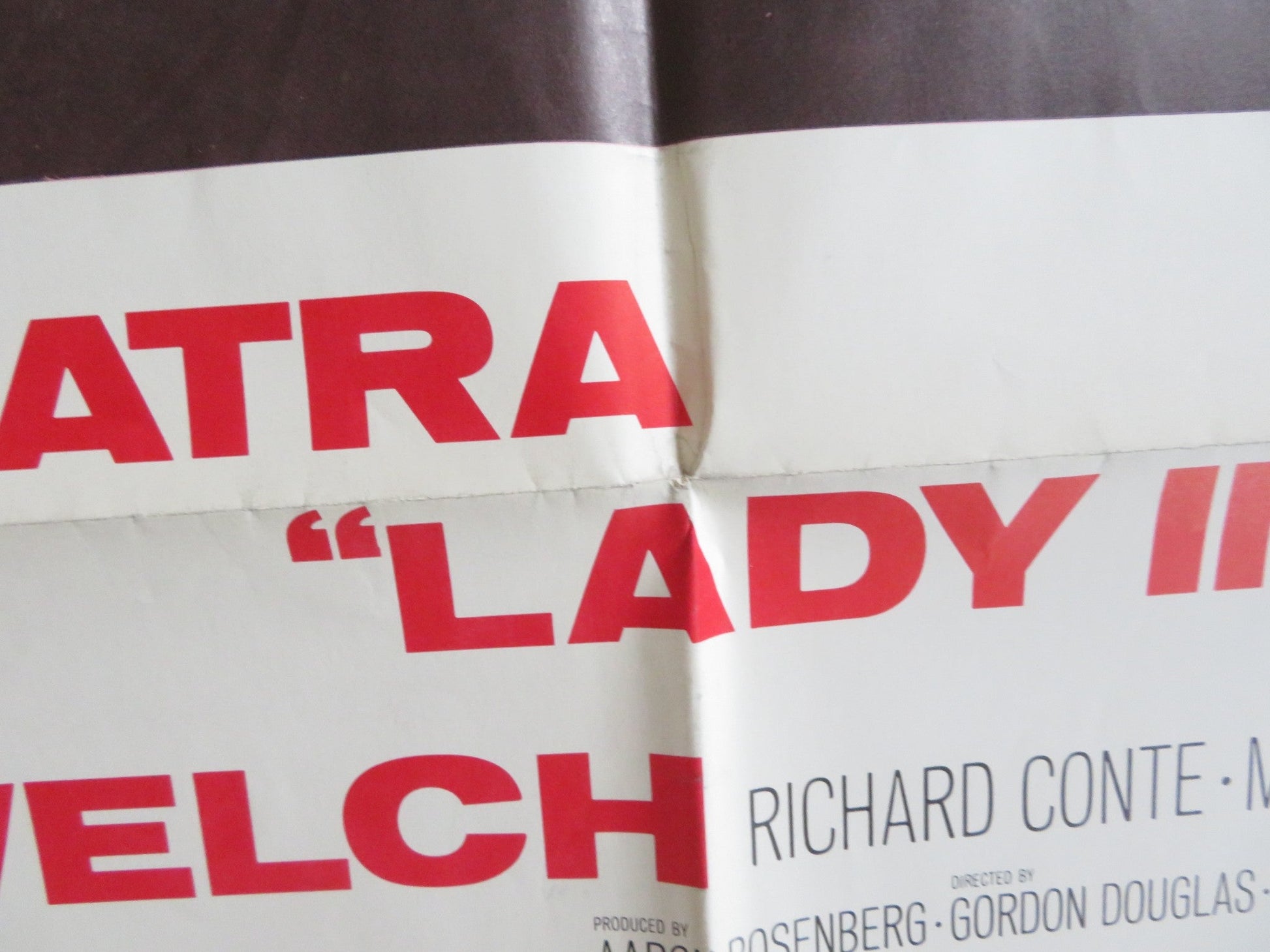 LADY IN CEMENT FOLDED US ONE SHEET POSTER FRANK SINATRA RAQUEL WELCH 1968 Rendezvous Cinema Movie posters