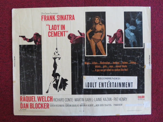 LADY IN CEMENT US HALF SHEET (22"x 28") POSTER FRANK SINATRA RAQUEL WELCH 1968 Rendezvous Cinema Movie posters