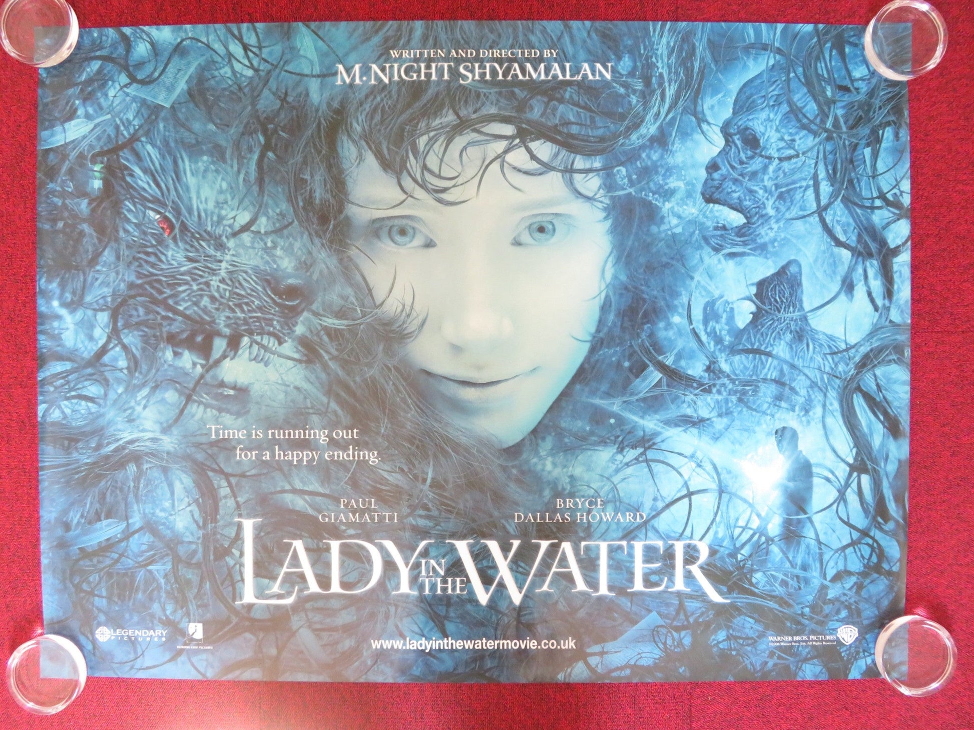 LADY IN THE WATER - A UK QUAD (30"x 40") ROLLED POSTER PAUL GIAMATTI 2006 Rendezvous Cinema Movie posters