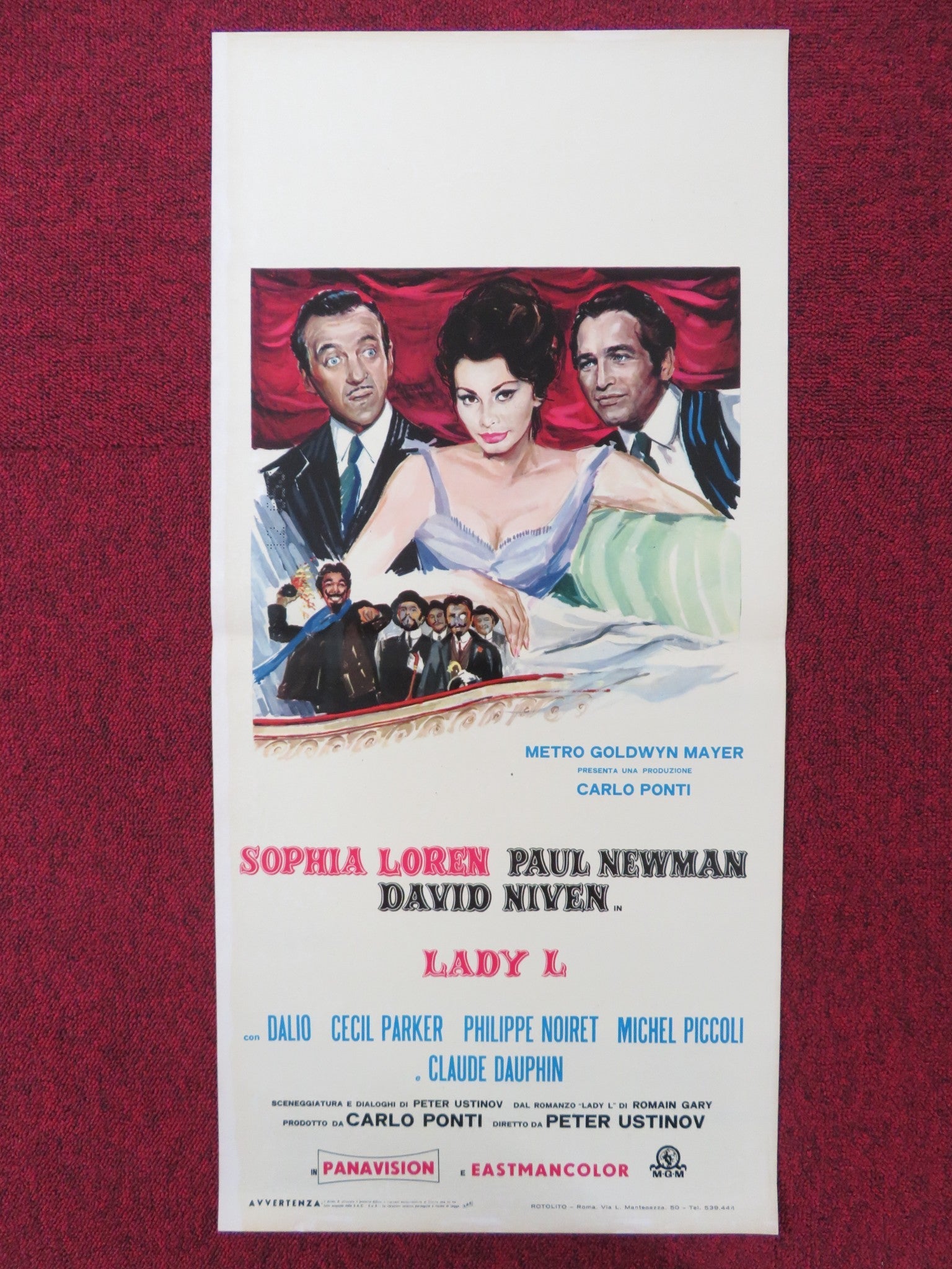 LADY L ITALIAN LOCANDINA POSTER SOPHIA LOREN PAUL NEWMAN DAVID NIVEN 1965 Rendezvous Cinema Movie posters