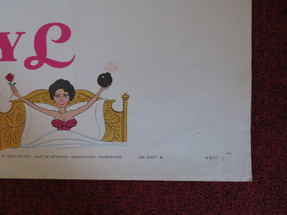 LADY L - STYLE B FOLDED US ONE SHEET POSTER SOPHIA LOREN PAUL NEWMAN 1966 Rendezvous Cinema Movie posters