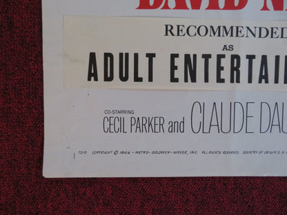 LADY L - STYLE B FOLDED US ONE SHEET POSTER SOPHIA LOREN PAUL NEWMAN 1966 Rendezvous Cinema Movie posters